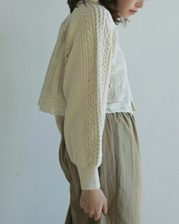即納】anuke アンヌーク anuke Layered Lace Knit レイヤードレース