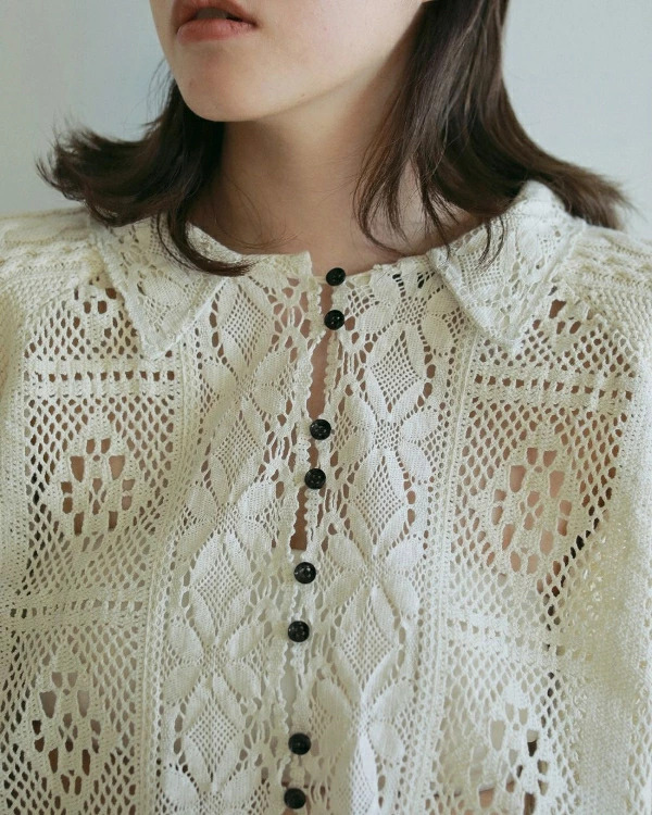 即納】anuke アンヌーク anuke Layered Lace Knit レイヤードレース