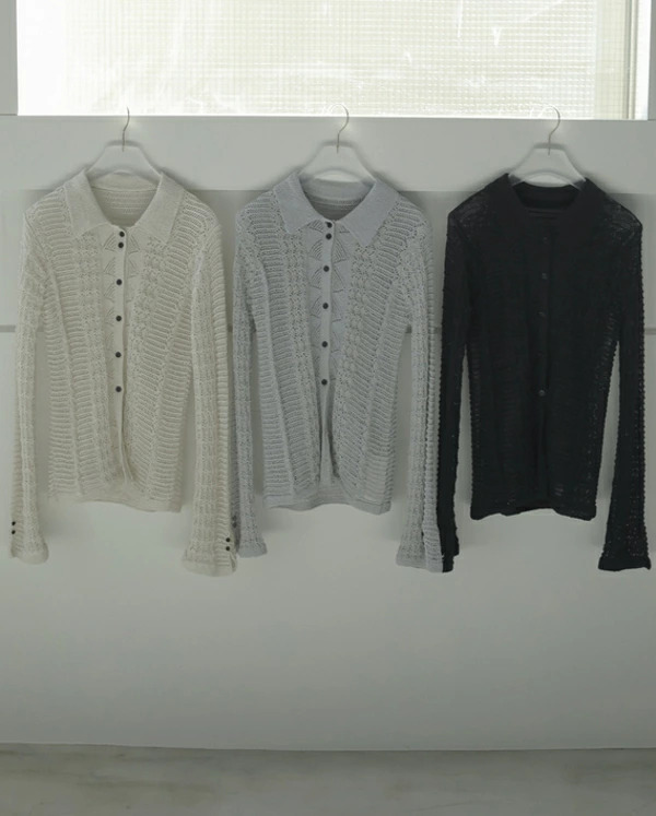 即納】anuke アンヌーク anuke Mix Knit Shirts ミックスニットシャツ