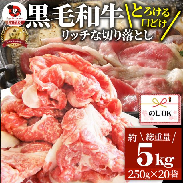 肉 ギフト プレゼント 食べ物 食品 プレゼント 女性 男性 人気 お祝い 黒毛和牛贅沢・霜降り切り落としたっぷりメガ盛り5kg 和牛 切り落とし 訳あり 国産 牛 牛肉 冷凍 送料無料 お肉の しゃぶまる 25,404円