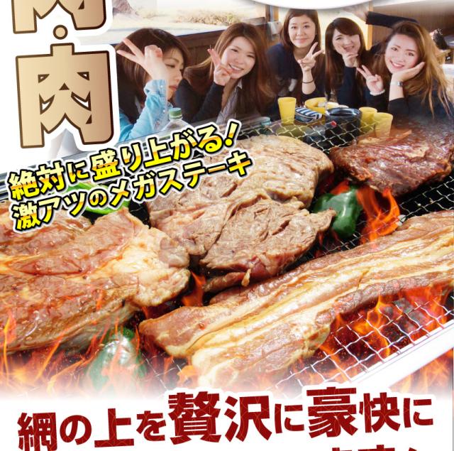 ステーキ＆焼肉BBQ 福袋 ギガ盛り・肉祭りセット タレ・ハサミ・トング・トレー付き 焼くだけ オードブル パーティー 冷凍 送料無料 お肉の しゃぶまる_3