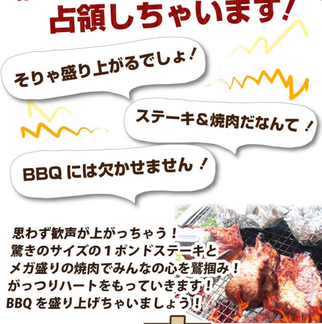 ステーキ＆焼肉BBQ 福袋 ギガ盛り・肉祭りセット タレ・ハサミ・トング・トレー付き 焼くだけ オードブル パーティー 冷凍 送料無料 お肉の しゃぶまる_4