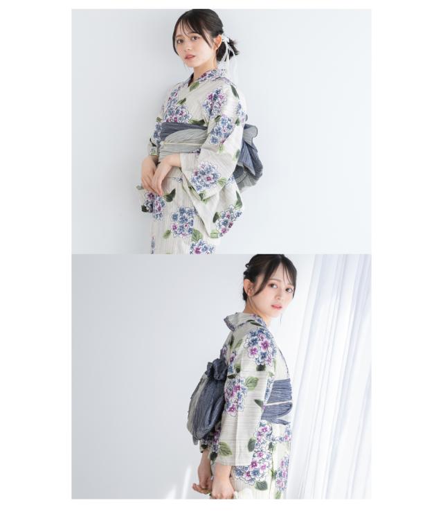 浴衣 セット レディース 浴衣セット 兵児帯 2024新作 大人 3点セット クリーム 緑 青 紫 紫陽花 綿 帯 夏 Sサイズ フリーサイズ 送料無料 浴衣 セット レディース 浴衣セット 兵児帯 2024新作 大人 3点セット