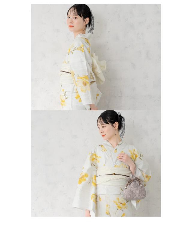 浴衣 セット レディース 浴衣セット 兵児帯 2024 大人 3点セット 白