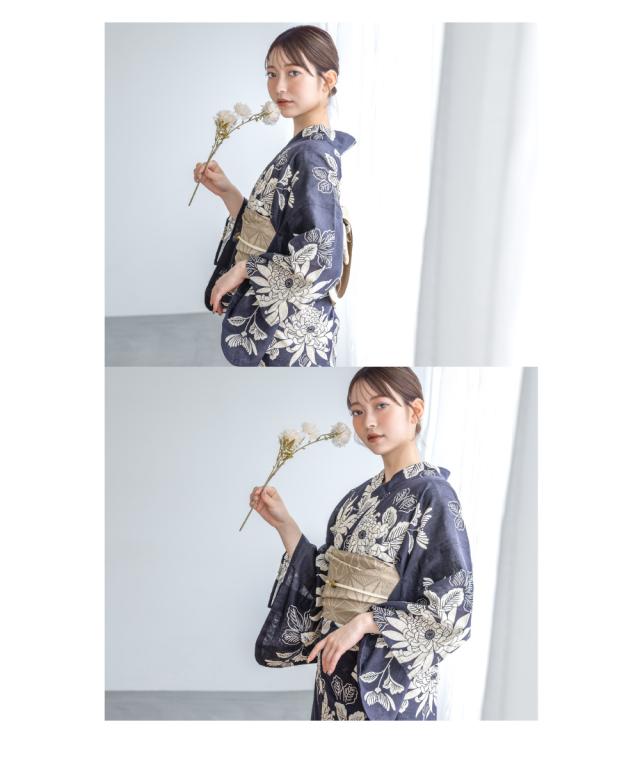 浴衣 セット レディース 浴衣セット 半幅帯 2025 3点セット 簡単