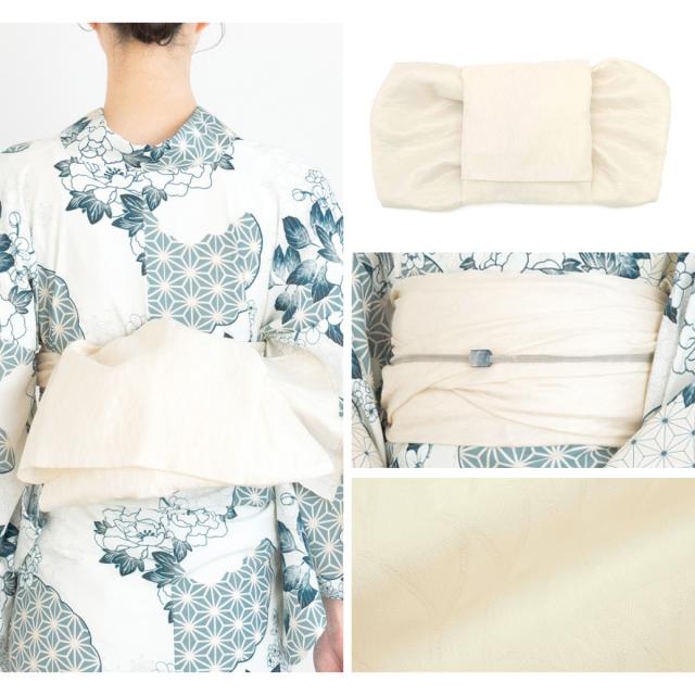 浴衣 セット レディース 浴衣セット 兵児帯 2025 floro 簡単 涼しい 白