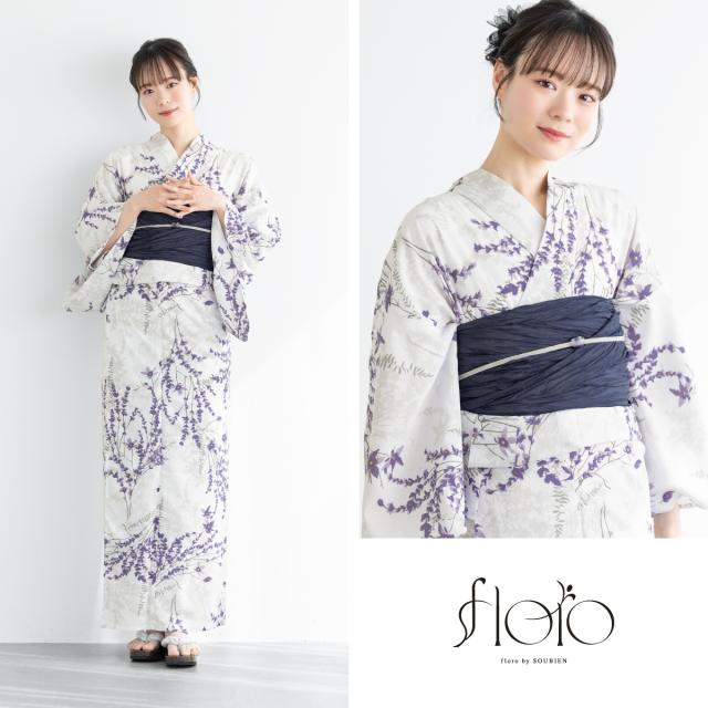 浴衣 セット レディース 浴衣セット 兵児帯 2025 floro 簡単 涼しい