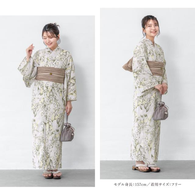 浴衣 セット レディース 浴衣セット 兵児帯 2025 floro 簡単 涼しい