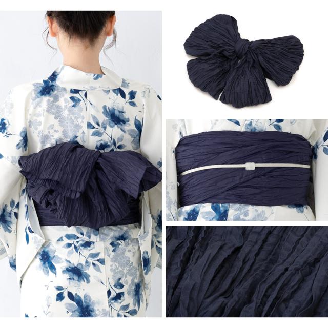 浴衣 セット レディース 浴衣セット 兵児帯 2025 floro 簡単 涼しい 白