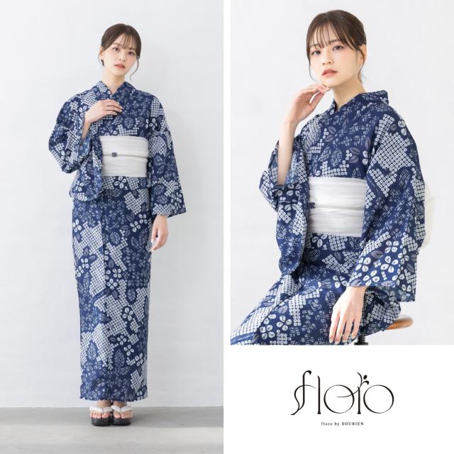 浴衣 セット レディース 浴衣セット 兵児帯 2025 floro 簡単 涼しい