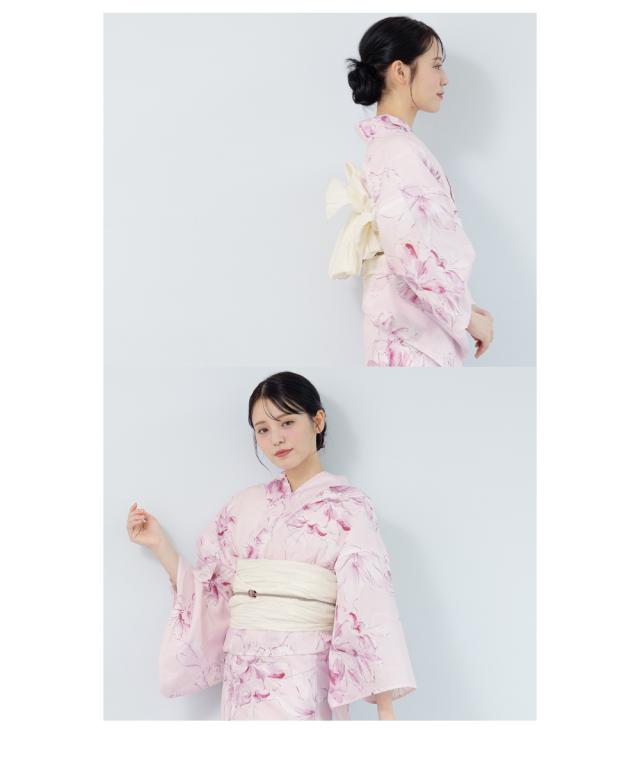 新品　dazzlin　ダズリン　浴衣　フリーサイズ　ピンク　下駄　帯　セット 新品 dazzlin ダズリン 浴衣 フリーサイズ ピンク 下駄 帯