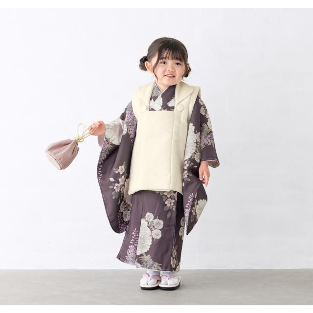 七五三 着物 3歳 レトロ 被布 販売 女の子 三歳 着物セット 被布コート