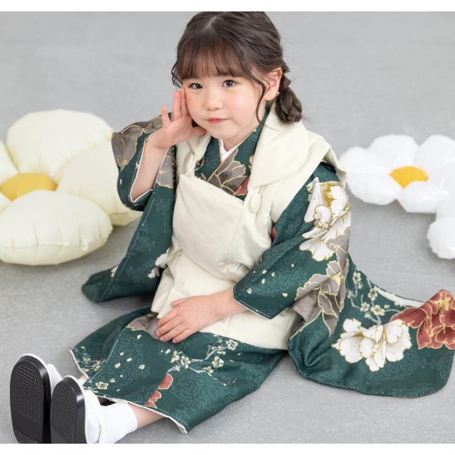 七五三 着物 3歳 レトロ 被布 2026新作 販売 女の子 三歳 着物セット