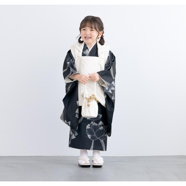 七五三 着物 3歳 レトロ 被布 2025新作 販売 女の子 三歳 着物セット
