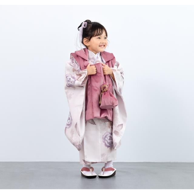 予約】七五三 着物 3歳 レトロ 被布 販売 女の子 三歳 着物セット 被布