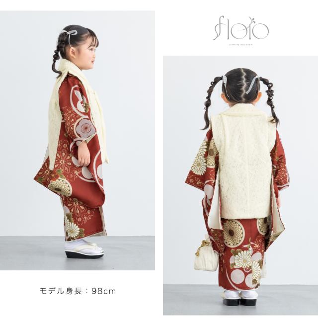 七五三 着物 3歳 レトロ 被布 2025新作 販売 女の子 三歳 着物セット