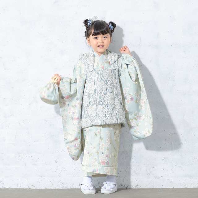 七五三衣装 3歳 着物セット 新品 水色 女の子