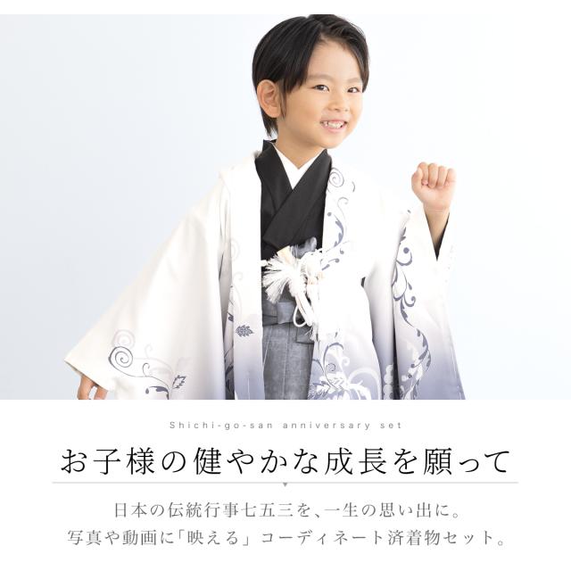 七五三 着物 男の子 5歳 袴セット 2026 10点セット 羽織 着物 半襦袢