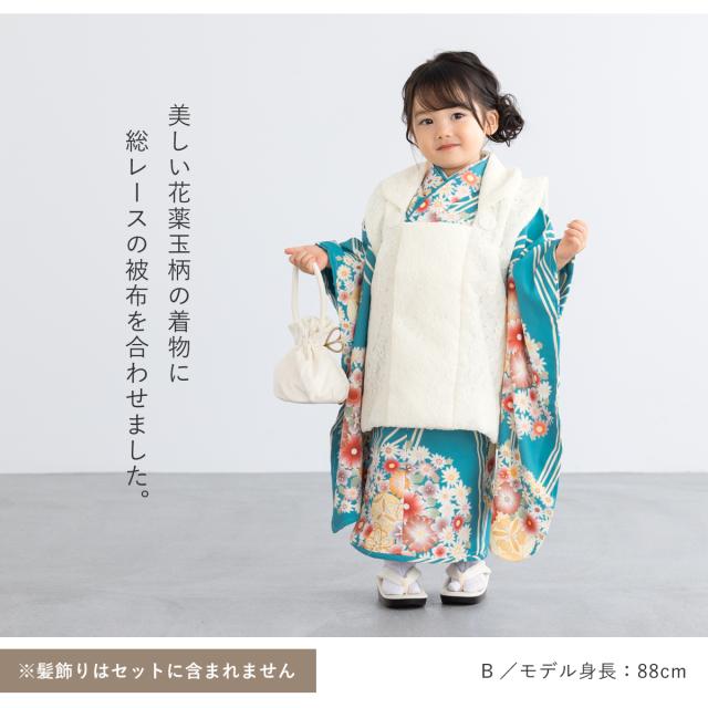 七五三 3歳 女の子 フルセット くすみカラー 髪飾り 着物 被布 靴 草履 七五三 3歳 女の子 フルセット くすみカラー 髪飾り 着物 被布