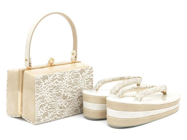 SOUBIEN (ソウビエン) 草履バッグセット 世美庵 金色 シャンパンゴールド 銀色 シルバー 桜 藤 花 二枚芯 本皮 フォーマル向け 世美庵 成人式 草履 バック 草履バッグセット ブランド 世美庵 [品番