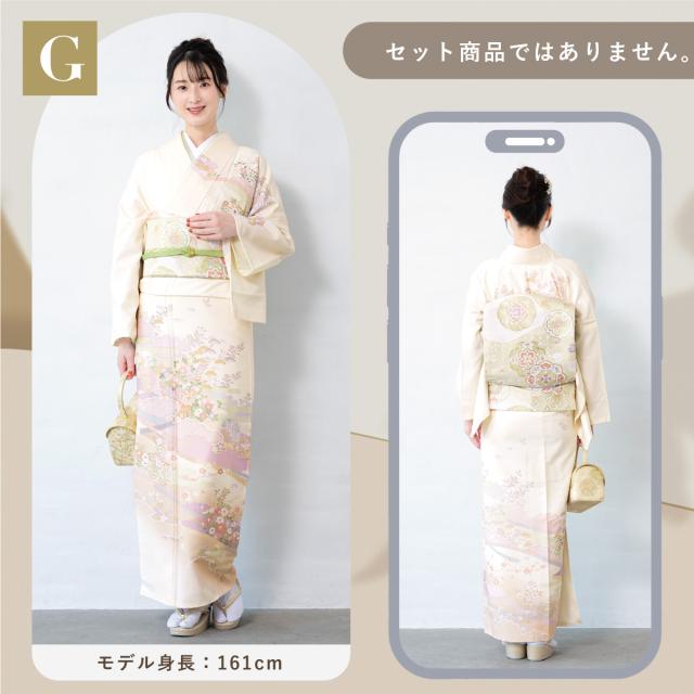 訪問着 単品 礼装 青 ベージュ ピンク 紺 紫 黒 黄 くすみカラー 花唐草 お宮参り 七五三 結婚式 卒業式 入学式 販売 購入 仕立て上がり 送料無料_4