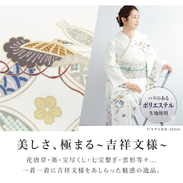 美品！単衣＊さが美製＊丸文様＆吉祥文様＊深紫＊訪問着＊横幅大