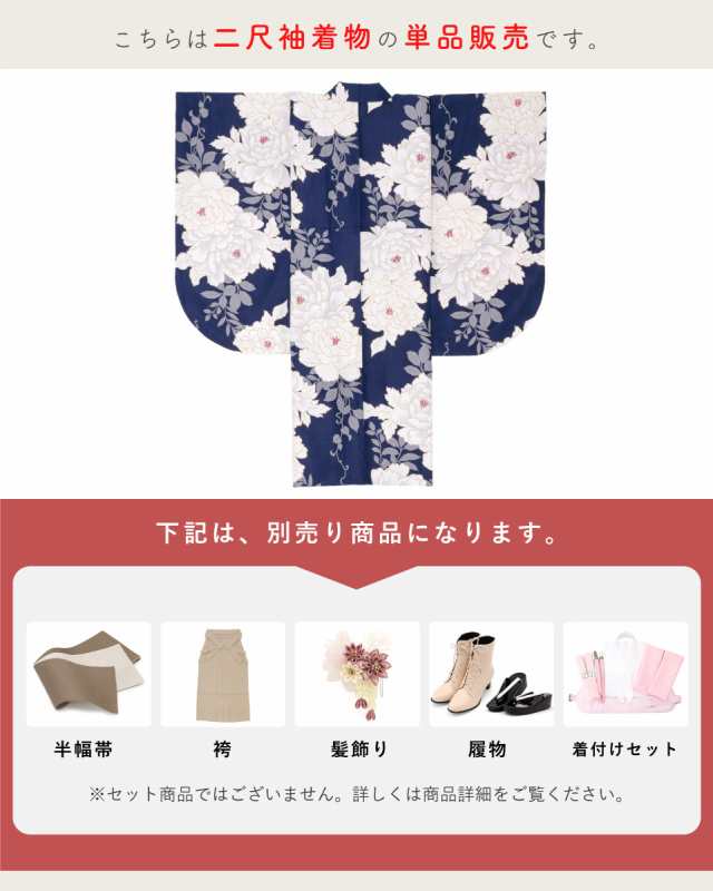 二尺袖 単品 着物 レディース ショート丈 小振袖 卒業式 紫