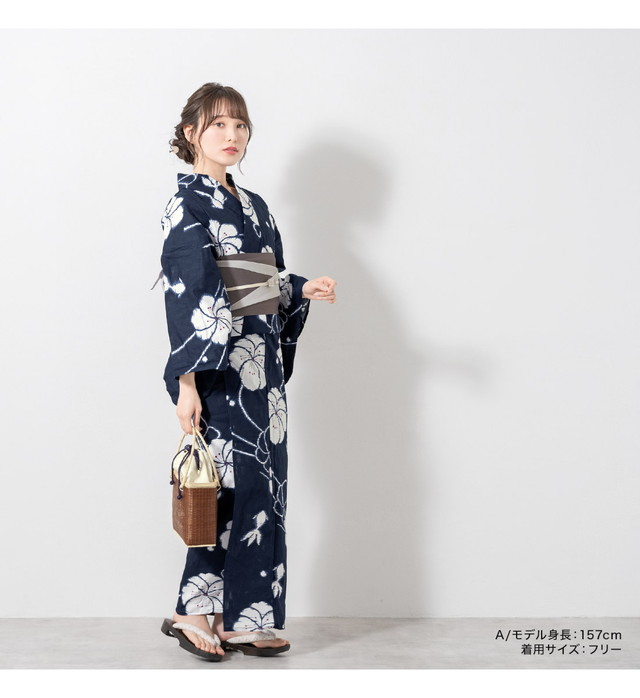 浴衣セット レディース 浴衣セット 半幅帯 大人 2点セット ボヌール