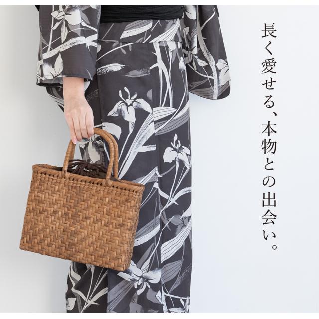 かごバッグ 巾着バッグ 単品 レディース ブラウン ベージュ 茶色 夏 着物 浴衣 単衣 山葡萄 手編み おしゃれ カジュアル 籠バッグ 送料無料 かごバッグ 巾着バッグ 単品 レディース ブラウン ベージュ 茶色 夏