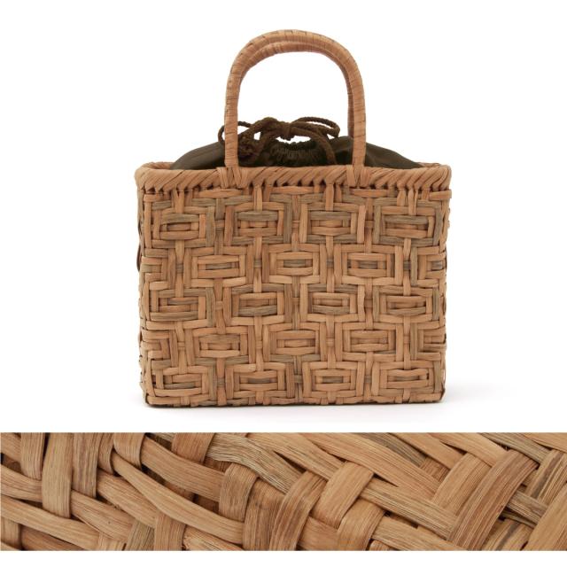 かごバッグ 巾着バッグ 単品 レディース ブラウン ベージュ 茶色 夏 着物 浴衣 単衣 山葡萄 手編み 三つ編 おしゃれ カジュアル 籠バッグ 送料無料_6