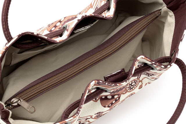 着物 バッグ レディース 栗山吉三郎 和染紅型 紅型染め ベージュ