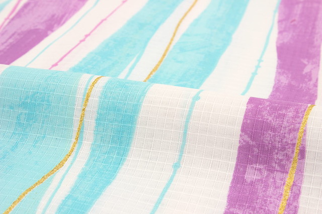 浴衣 レディース bonheur saisons ボヌールセゾン 白 ホワイト 水色