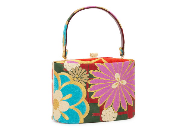 草履バッグセット 成人式 振袖用 赤系 レッド 金色 紫色 アイボリー 菊 桜 花 京都西陣織 正絹 四枚芯 厚底 ミルフィーユ 日本製 【フリーサイズ】_1