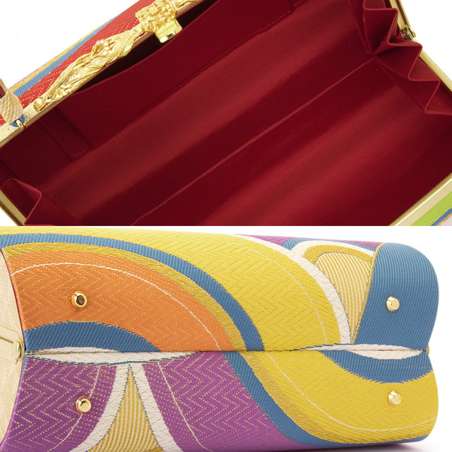 草履バッグセット 成人式 振袖用 黄緑 赤 レッド 金色 ゴールド カラフル 白 ホワイト 青海波 パールトーン 撥水加工 京都西陣織 正絹 厚底 二枚芯 草履セット 日本製【Mサイズ】【Lサイズ】 草履バッグセット 成人式 振袖用 黄緑 赤 レッド 金色 ゴールド