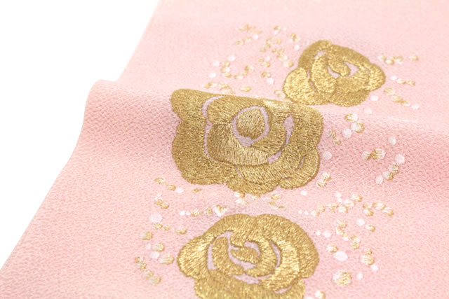 半襟 刺繍 振袖 成人式 半衿 卒業式 袴用 ベビーピンク 薔薇 花 猫 tsumori chisato ツモリチサト 結婚式 フォーマル カジュアル 日本製_1