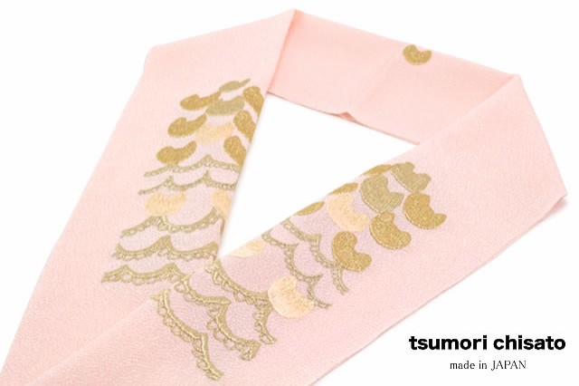 半襟 刺繍 振袖 成人式 半衿 卒業式 袴用 ベビーピンク ネコ 猫 tsumori chisato ツモリチサト 結婚式 フォーマル カジュアル 日本製