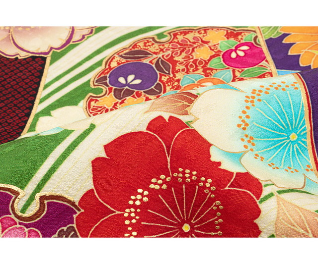 振袖セット 振袖購入 成人式 販売 日本製 8点セット 絵羽柄 緑 ピンク