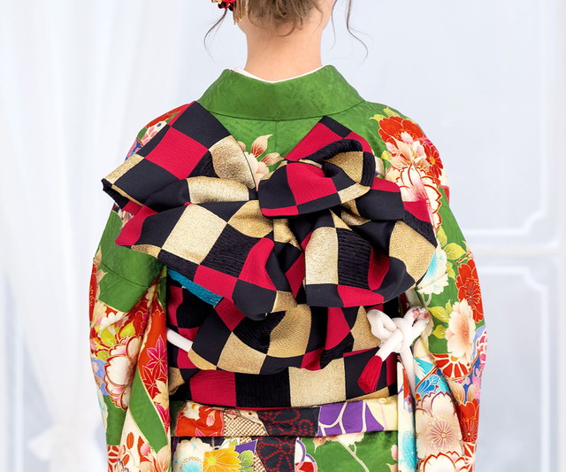 振袖セット 振袖購入 成人式 販売 日本製 8点セット 絵羽柄 緑 ピンク 桜 短冊 流水 丹後ちりめん 正絹 京友禅 西陣織 送料無料 振袖セット 振袖購入 成人式 販売 日本製 8点セット 絵羽柄 緑 ピンク