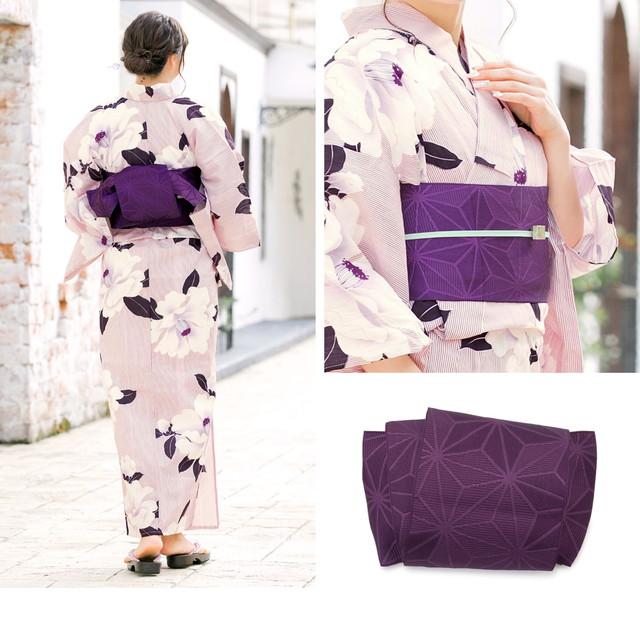 即納【レディース浴衣3点セット】浴衣セット/レディース/赤/白椿/花/縞