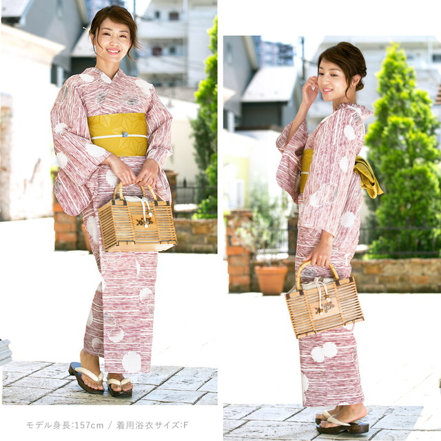 即納【レディース浴衣3点セット】浴衣セット/レディース/赤/白/雪輪/横縞/綿/女性/マクレ/ボヌールセゾン/S/フリー/大人/送料無料 即納【レディース浴衣3点セット】浴衣セット/レディース/赤/白/雪輪