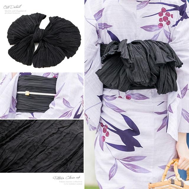 浴衣セット レディース レトロ 浴衣セット 大人 3点セット ピンク 紫