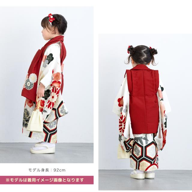 3歳★レトロモダン★被布＆着物＆草履 七五三 3歳 レトロモダン被布セット
