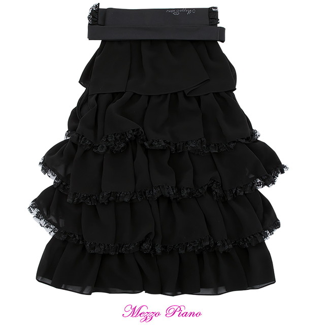 スカート袴 ブランド mezzo piano（メゾピアノ） 黒 ブラック レース 刺繍 はかま 七五三 7歳 7才 七歳 七才 女の子 女児 キッズ 仕立て上がりの通販は 13,944円