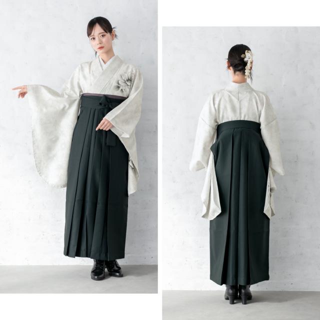 Azarashi　袴セット（卒業式 小学生 女の子 グレー 白 灰色） SOUBIEN 袴セット 卒業式 大学生 小学生 レディース ホワイト系