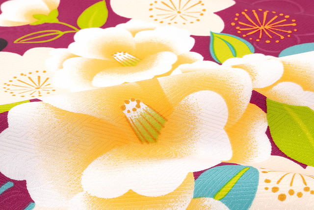 卒業式 女の子 小学校 袴用二尺袖着物 bonheur saisons レトロモダン 赤紫