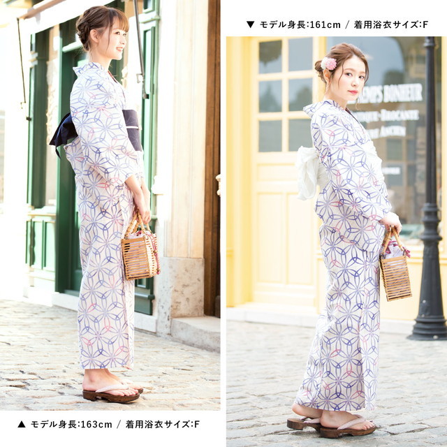 浴衣セット レディース 浴衣セット 作り帯 大人 3点セット（浴衣/帯
