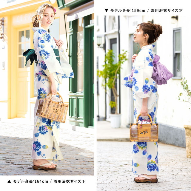 浴衣セット レディース 浴衣セット 作り帯 大人 3点セット（浴衣/帯