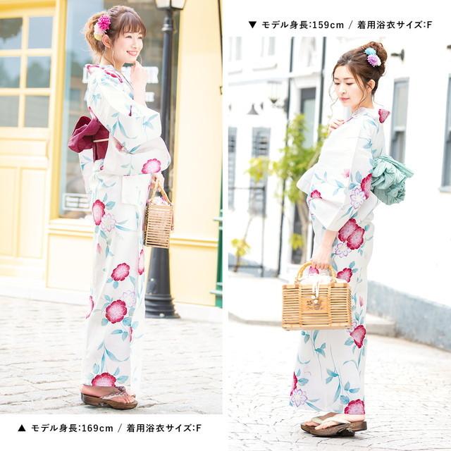 浴衣セット レディース 浴衣セット 作り帯 大人 3点セット（浴衣/帯