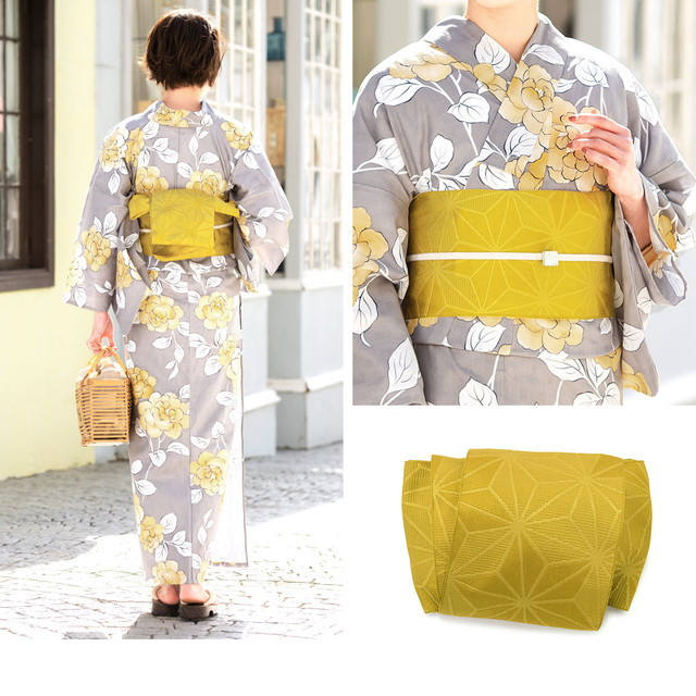 燃ゆる牡丹華★はんなり風月★推し色浴衣 イエロー 黄色★新品 3点セット 浴衣 燃ゆる牡丹華☆はんなり風月☆推し色浴衣 イエロー 黄色☆新品 3