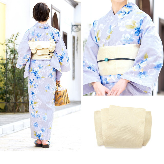 即納【レディース浴衣3点セット】浴衣セット/レディース/灰色/グレー